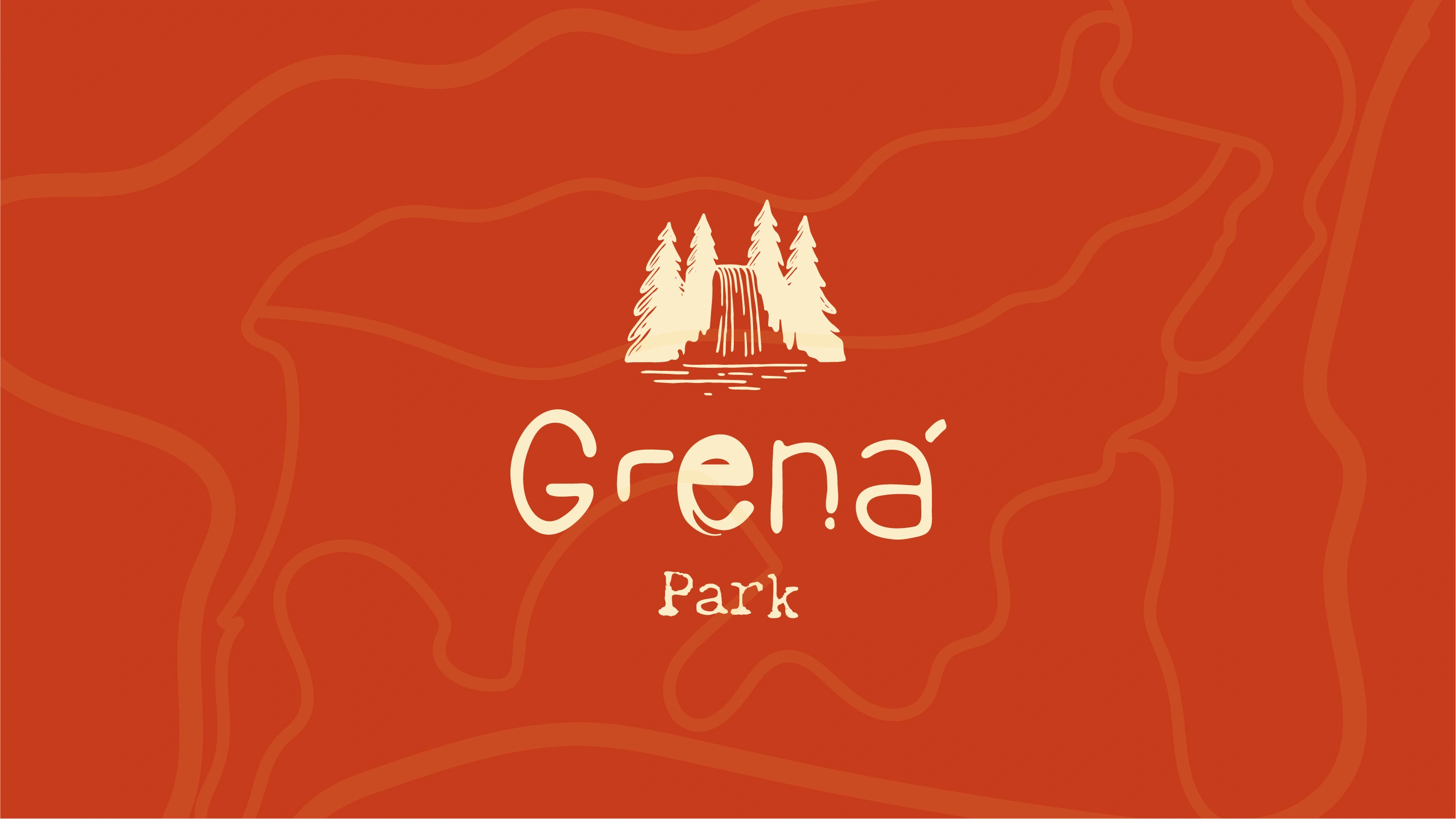 Logotipo do Parque Grená, identidade visual nas Furnas, Açores