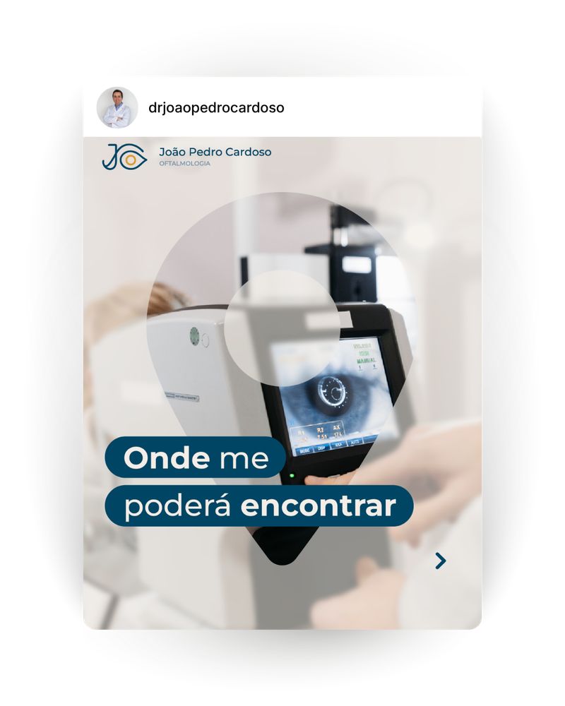 Post Instagram: Topografia Corneana — exame especializado de oftalmologia