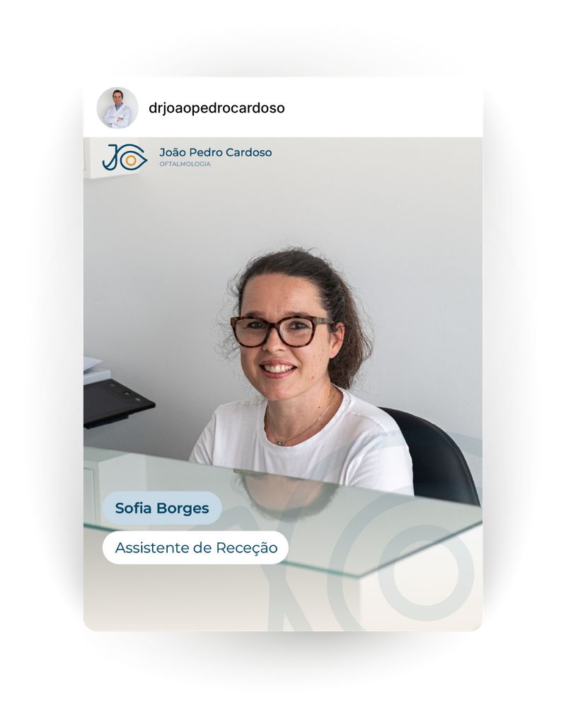 Post Instagram: Equipa e bastidores do consultório