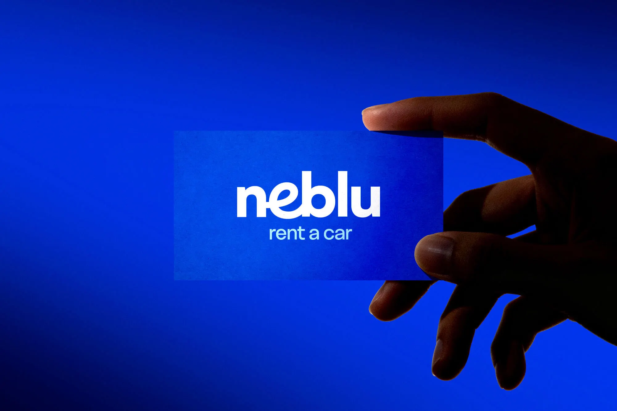 Neblu Rent-a-Car - logotipo e identidade visual para rent-a-car nos Açores e Madeira