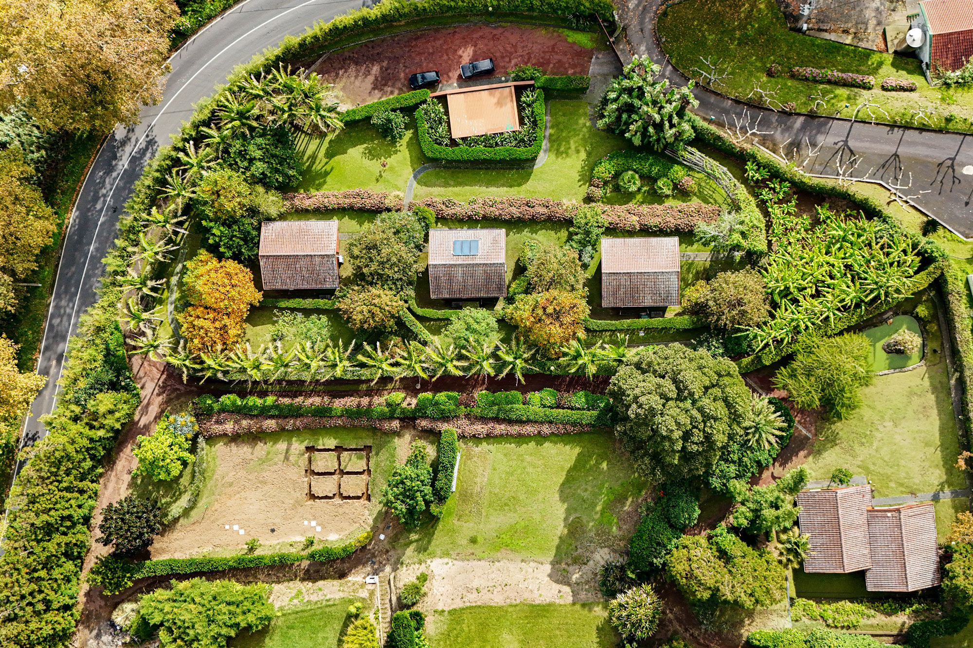 Jardins biodiversos da Quinta dos Curubas em Vila Franca do Campo